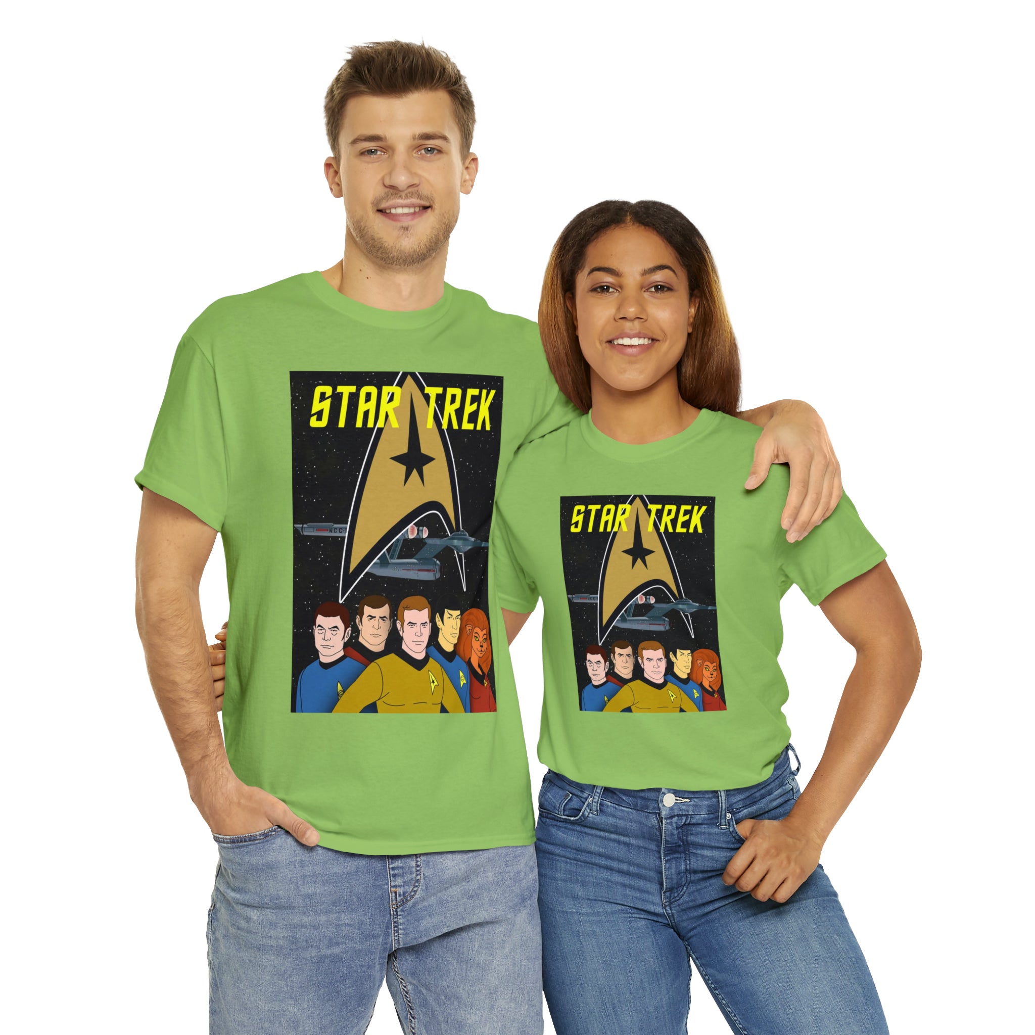 Star Trek Cartoon- Unisex Heavy Cotton T-Shirt - Creations by Chris and Carlos